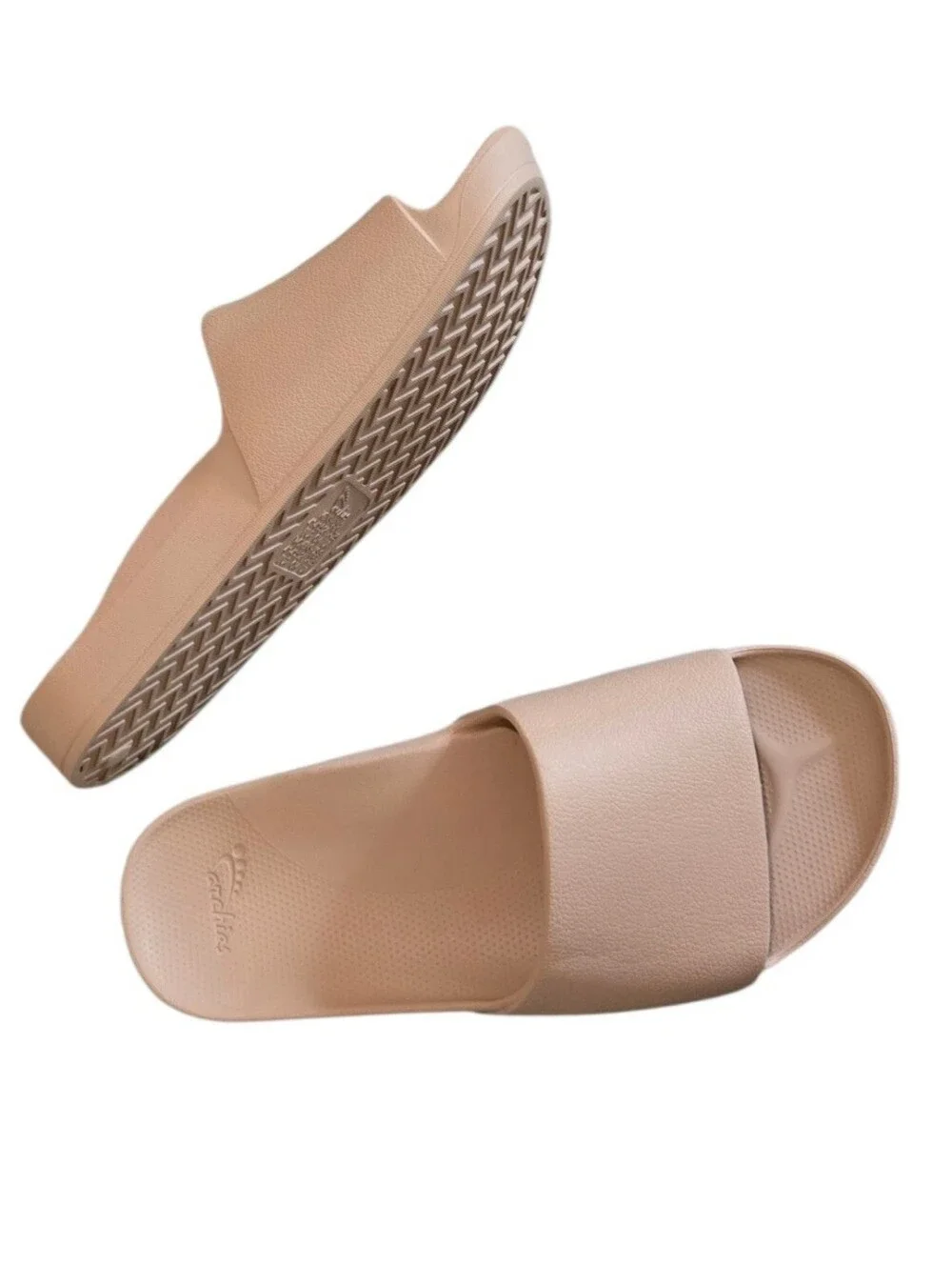 Archies Tan Slide Sandals Unisex Men's 8 / Women's 9 Neutral Medium Beige